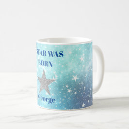 Mug Blue Stars Anniversaire Amusant Personnel Moderne