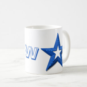 Mug - Blue Stars et Initial