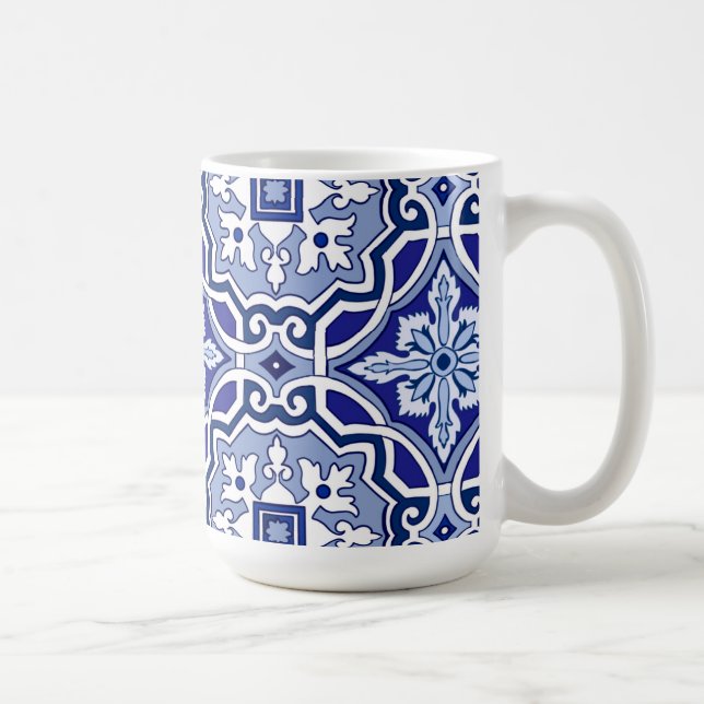 Mug Blue tiles,Mediterranean tiles,majolica    (Droite)
