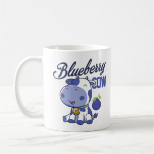 Mug Blueberry cow kawaii mignon moo moy animal de ferm