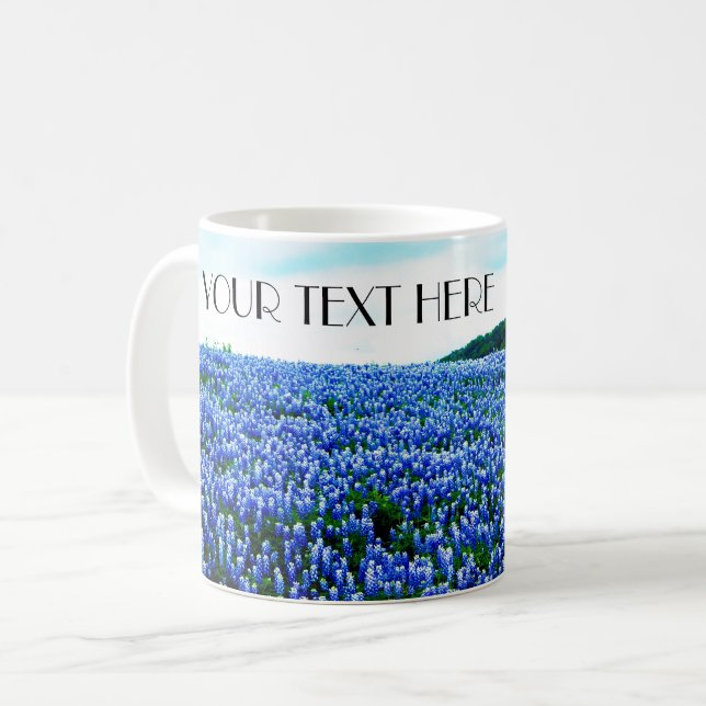Mug Bluebonnets Blue Flowers Texas texan Floral Coffee (Devant gauche)