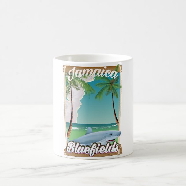 Mug Bluefields, affiche de vacances à la plage en Jama (Centre)