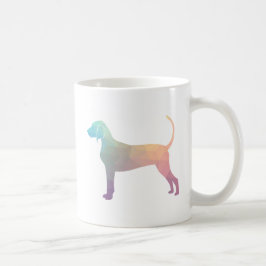 Mug Bluetick Coonhound Silhouette géométrique dans Pas