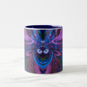 Mug Bluieal Fractal Face Art