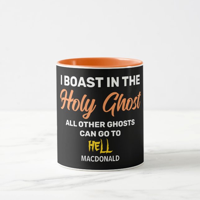 Mug BOAST IN THE SALY GHOST Christian Halloween (Centre)