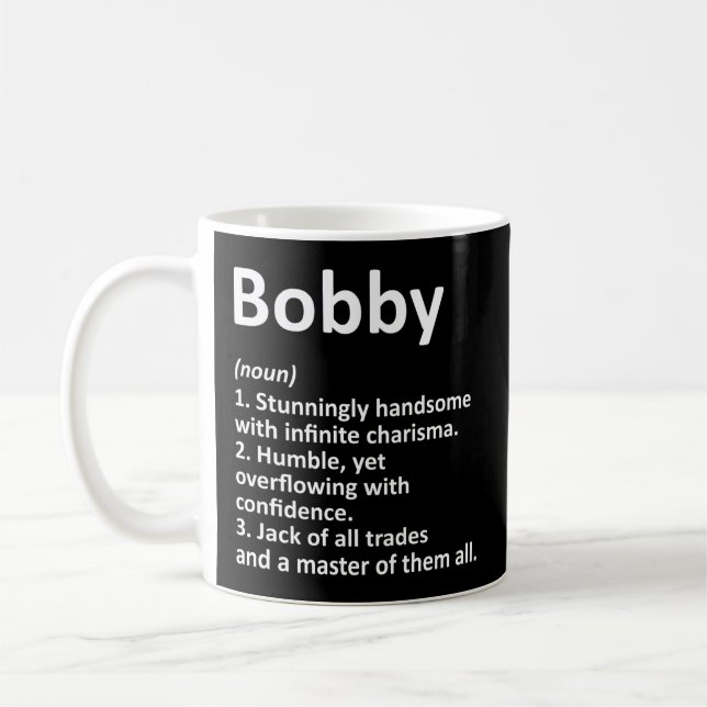 Mug Bobby Définition Nom personnalisé (Gauche)