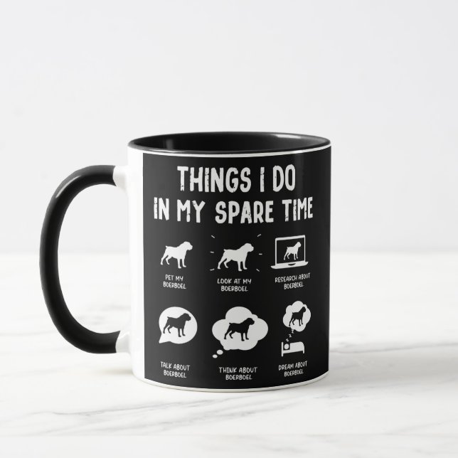 Mug Boerboel Les choses font le temps libre Drôle Chie (Gauche)