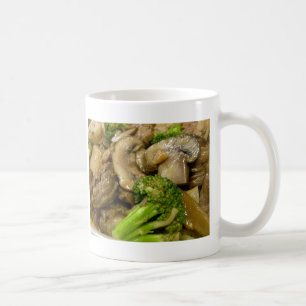 Mug Boeuf, brocoli et champignons remuer la frite