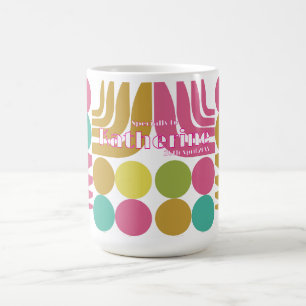Mug Bohème Rose Vert Bleu Marron