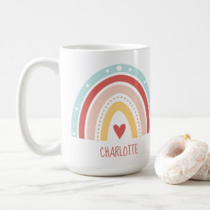 Mug Boho Arc-en-ciel Nom Aquarelle