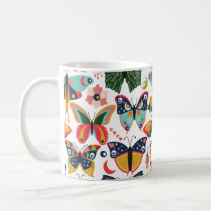 Mug Boho Butterflies : Motif en papier peint sans cout