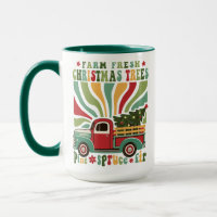 Boho Christmas Farm Arbres frais Camion