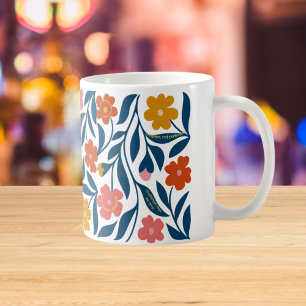 Mug Boho Folk Floral Art, Affirmation Positive Cadeau
