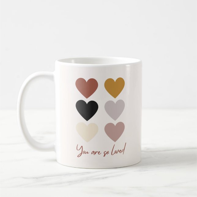 Mug Boho Hearts Love Positive Citation Vous êtes si ai (Gauche)