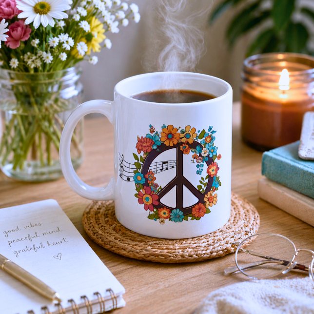 Mug Boho Paix et Musique (Créateur téléchargé)