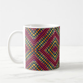 Mug Boho Pink, Bleu, Orange & Jaune Trbal Inspiré À