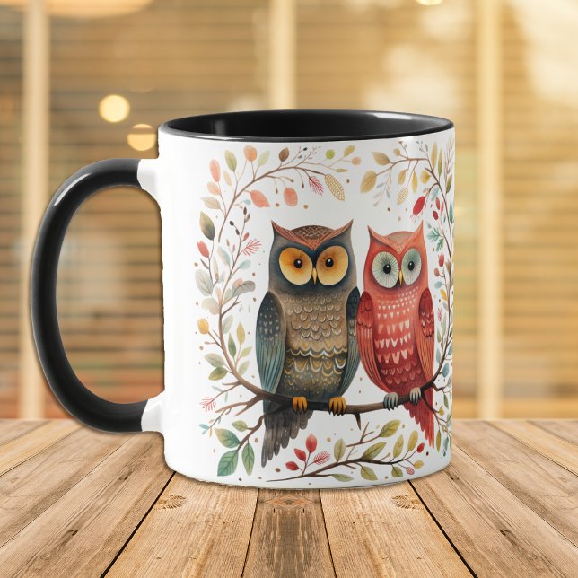 Mug Boho Style Owl Couple (Créateur téléchargé)