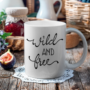 Mug Boho Wild & Free Hand-Lettering