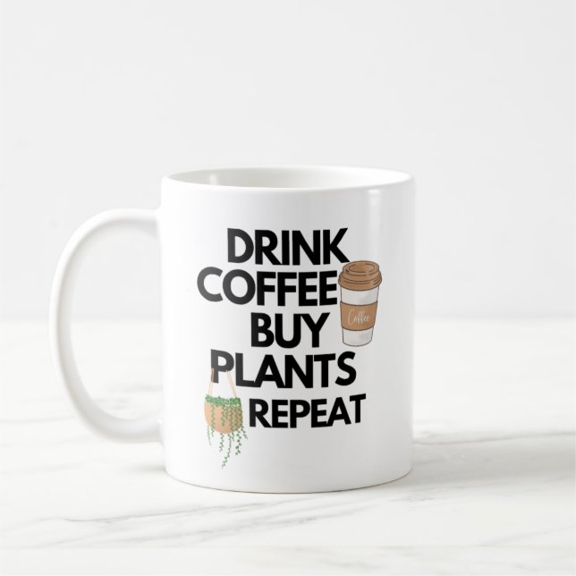 Mug Boire Café Acheter Plantes Répéter (Gauche)