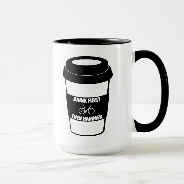 Mug Boire d'abord puis marteau (Droite)