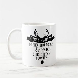 Mug BOIRE DU CACAO REGARDER LES FILMS DE NOËL Typograp