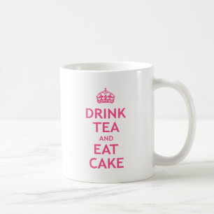 Mug Boire du thé et manger du gâteau