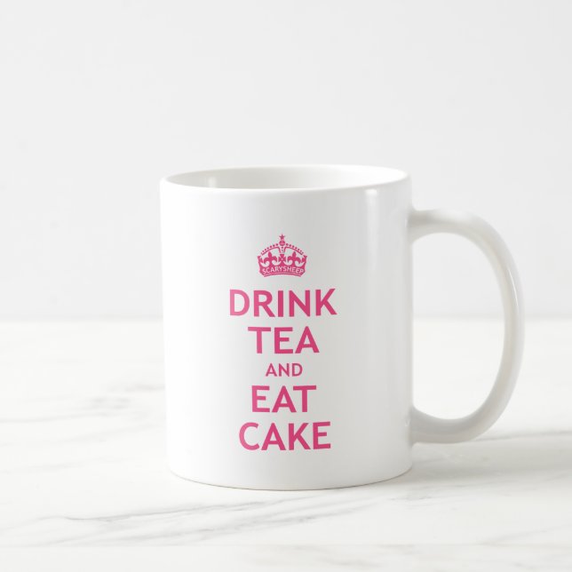 Mug Boire du thé et manger du gâteau (Droite)