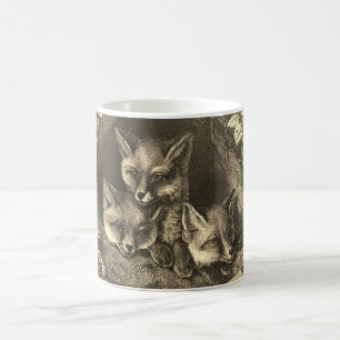 Mug Bois de renard de bébé vintage 3 petits renards in