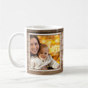 Mug Bois Rustique Premier Noël Tante 2 Photo