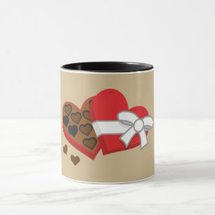 Mug Boîte à cadeaux au chocolat au coeur - Saint-Valen