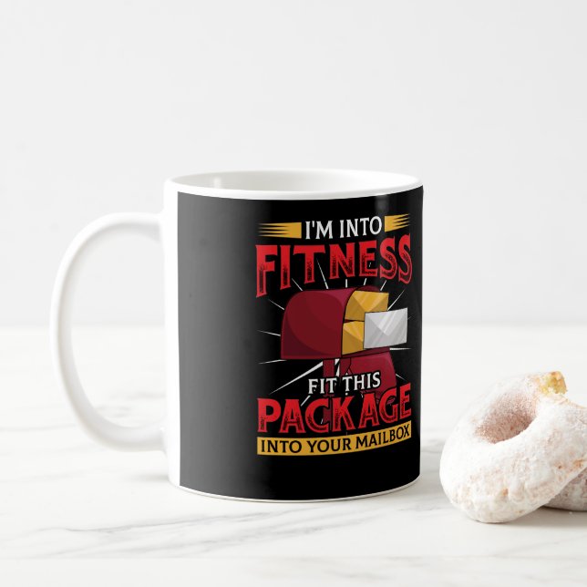Mug Boîte aux lettres du travailleur postal Messagerie (Avec donut)