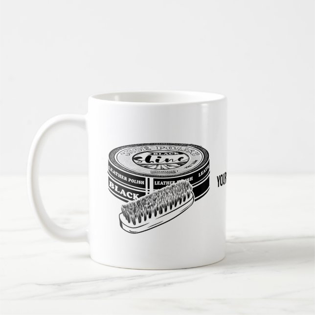 Mug Boite de cirage à chaussures noires (Gauche)