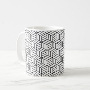 Mug Boîtes géométriques modernes lignes carrées noir e