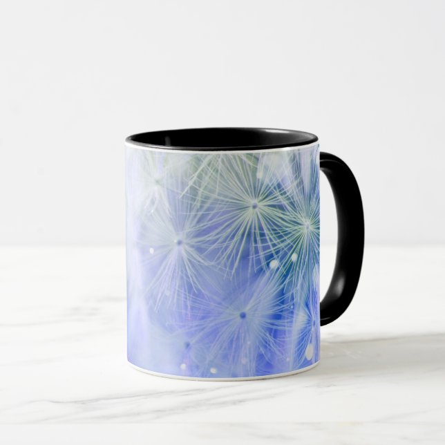 Mug Bokeh Dandelion - Bleu (Devant droit)