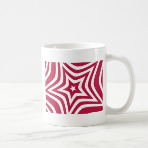 Mug Bold & Bright Red & White Star dans un Motif vecto