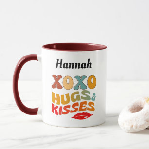 Mug Bold XOXO Hugs & Kisses Valentines jour cadeau