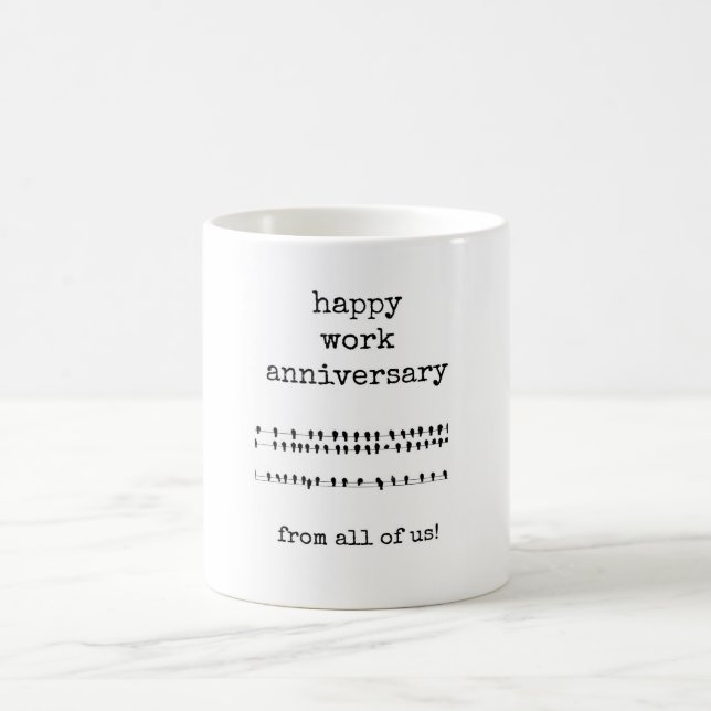 Mug Bon Anniversaire de travail, Cadeau Coworker (Centre)