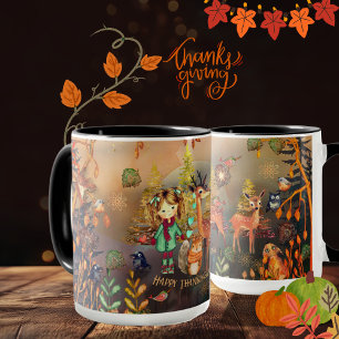Mug Bon thanksgiving Animaux des bois