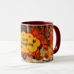 Mug "Bon thanksgiving", couleurs de l'automne