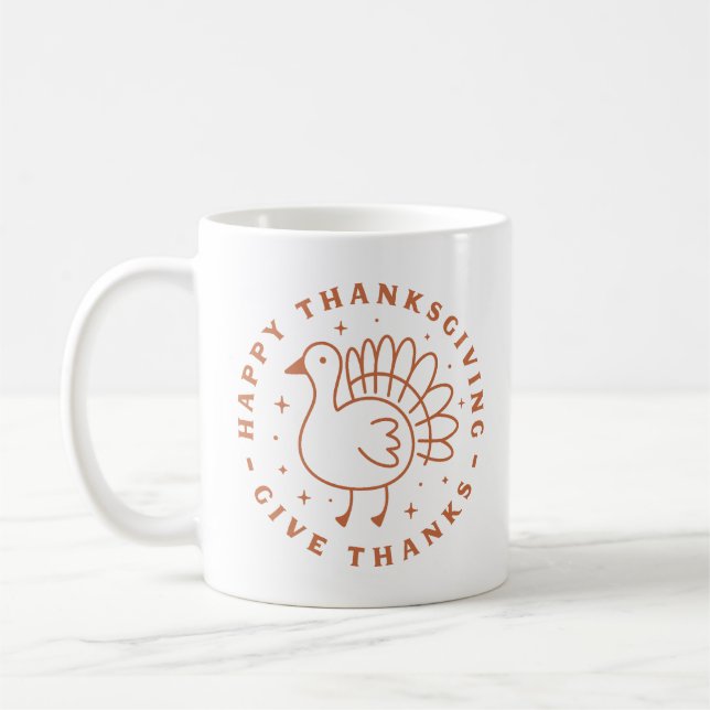 Mug Bon thanksgiving donner merci jolie dinde (Gauche)