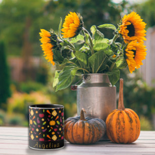 Mug Bon thanksgiving légumes motif noir