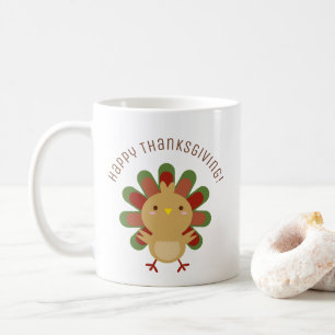 Mug Bon thanksgiving mignon de Kawaii Turquie