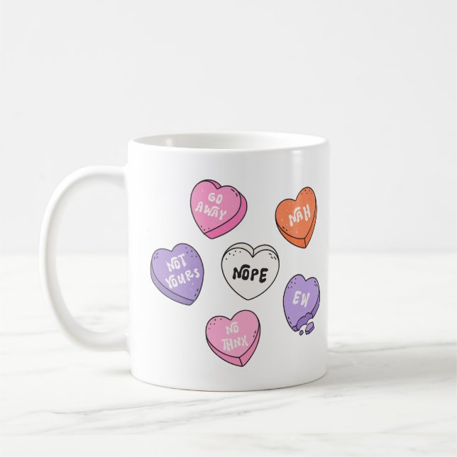 Mug Bonbon Coeur anti-Valentin (Gauche)