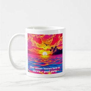 Mug Bonheur de coucher de soleil tropical
