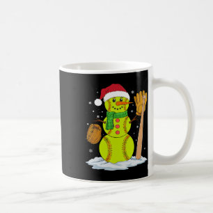 Mug Bonhomme de neige de Noël Lanceur de softball pour
