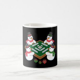 Mug Bonhomme de neige de Noël Mahjong Table de fête de