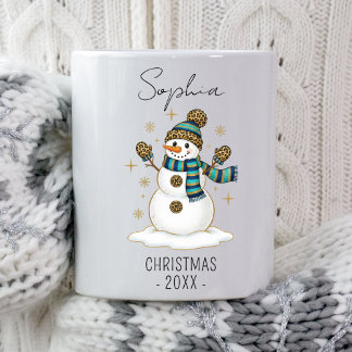 Mug Bonhomme de neige de Noël personnalisé Noël Hiver