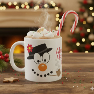 Mug Bonhomme de neige de Noël Personnaliser Amusant Ch