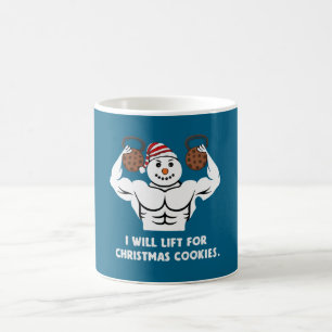 Mug Bonhomme de neige drôle de musculation Noël gym en