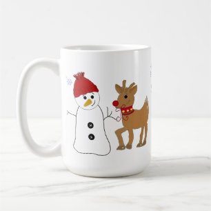 Mug Bonhomme de neige et un renne